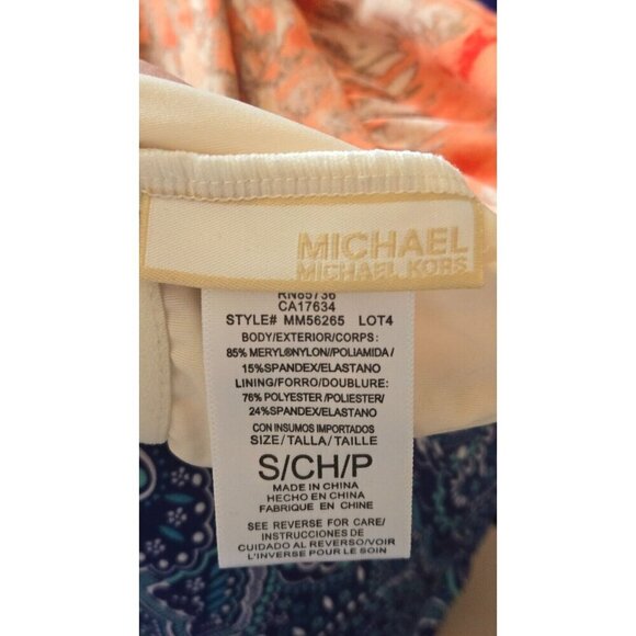 Michael Michael Kors Bikini Tankini Top underwire multicolor size S - Picture 5 of 5